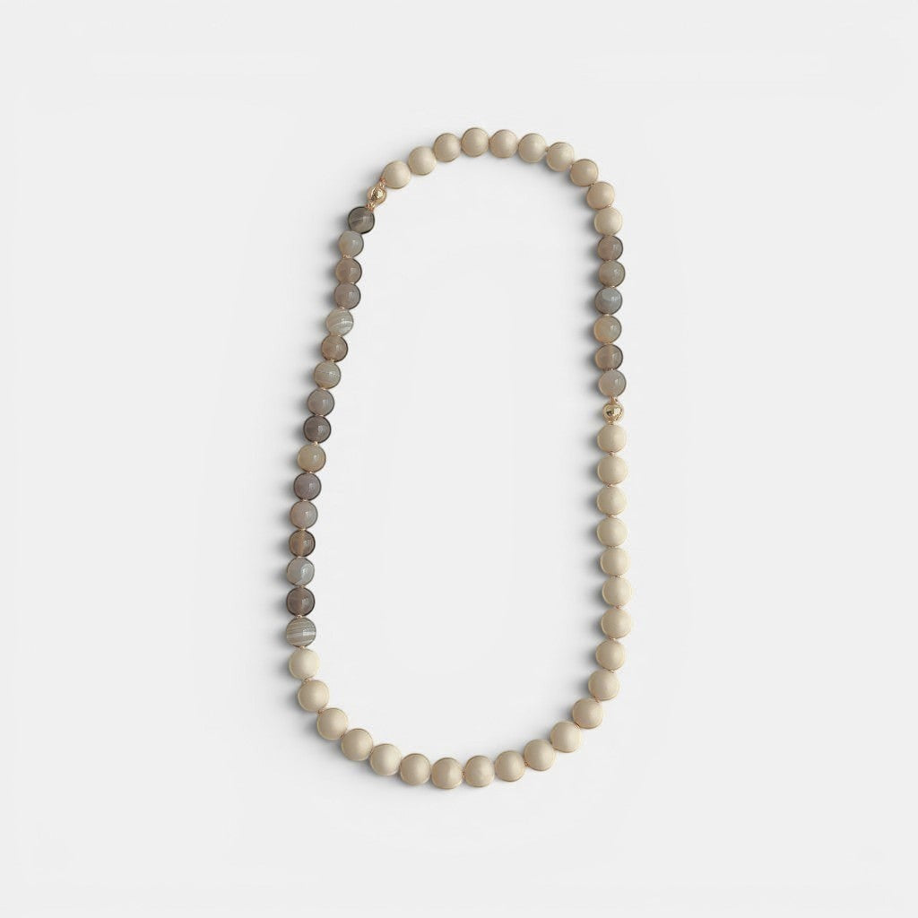 Beaded gemstone necklace gift for her